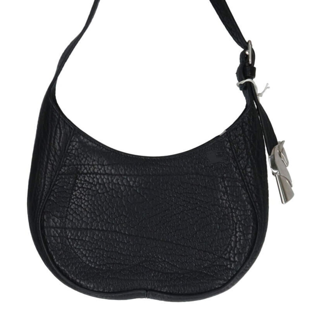 Burberry Chess Baguette Leather Tote Bag Black